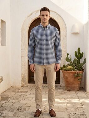 Vintage Ralph Lauren Classic Fit Mens Western Striped Long Sleeve Shirt Size XL